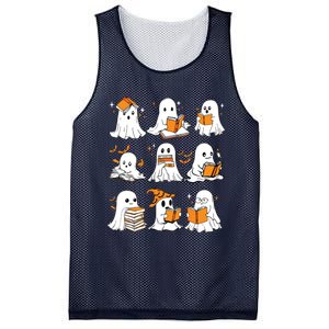 Ghosts Reading Books Lovers Club Booooks Halloween Reading Mesh Reversible Basketball Jersey Tank