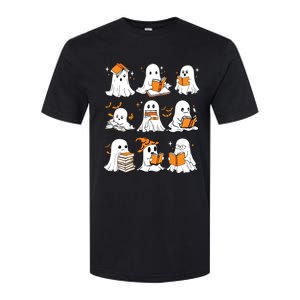 Ghosts Reading Books Lovers Club Booooks Halloween Reading Softstyle CVC T-Shirt