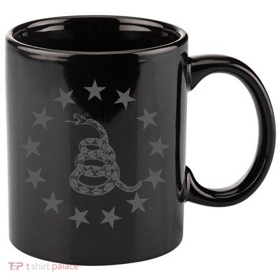Gadsden Rattlesnake Betsy Ross Flag Ring Of Stars Patriot 11oz C Handle Ceramic Mug