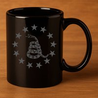 Gadsden Rattlesnake Betsy Ross Flag Ring Of Stars Patriot 11oz C Handle Ceramic Mug