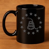 Gadsden Rattlesnake Betsy Ross Flag Ring Of Stars Patriot 11oz C Handle Ceramic Mug