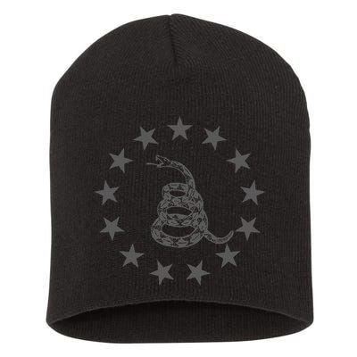 Gadsden Rattlesnake Betsy Ross Flag Ring Of Stars Patriot Short Acrylic Beanie