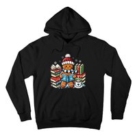 Gingerbread Reading Book Lovers Christmas Bookworm Librarian Hoodie