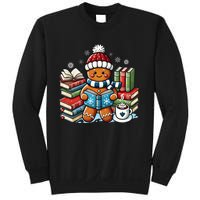 Gingerbread Reading Book Lovers Christmas Bookworm Librarian Sweatshirt