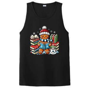 Gingerbread Reading Book Lovers Christmas Bookworm Librarian PosiCharge Competitor Tank