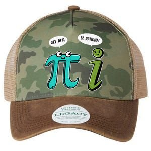 Get Real be Rational Funny Pi Day 3.14 Math Legacy Tie Dye Trucker Hat