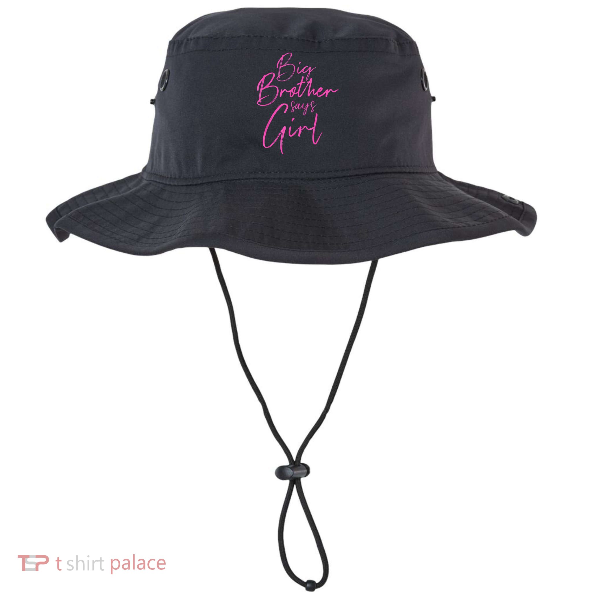 Gender Reveal Brother Says Girl Matching Baby Party Bucket Hat