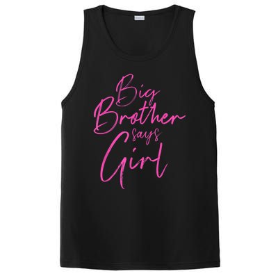 Gender Reveal Brother Says Girl Matching Baby Party PosiCharge Competitor Tank