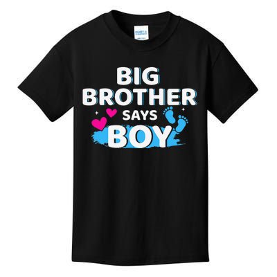 Gender reveal brother says matching baby party Kids T-Shirt