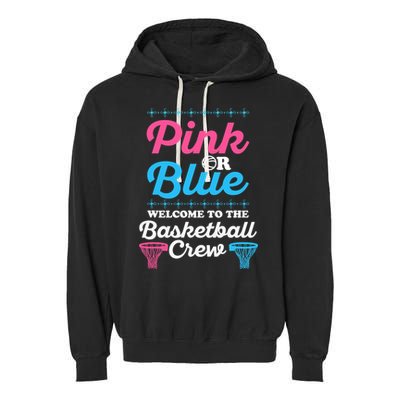 Gender Reveal Basketball Design for a Basketball Family Garment-Dyed Fleece Hoodie