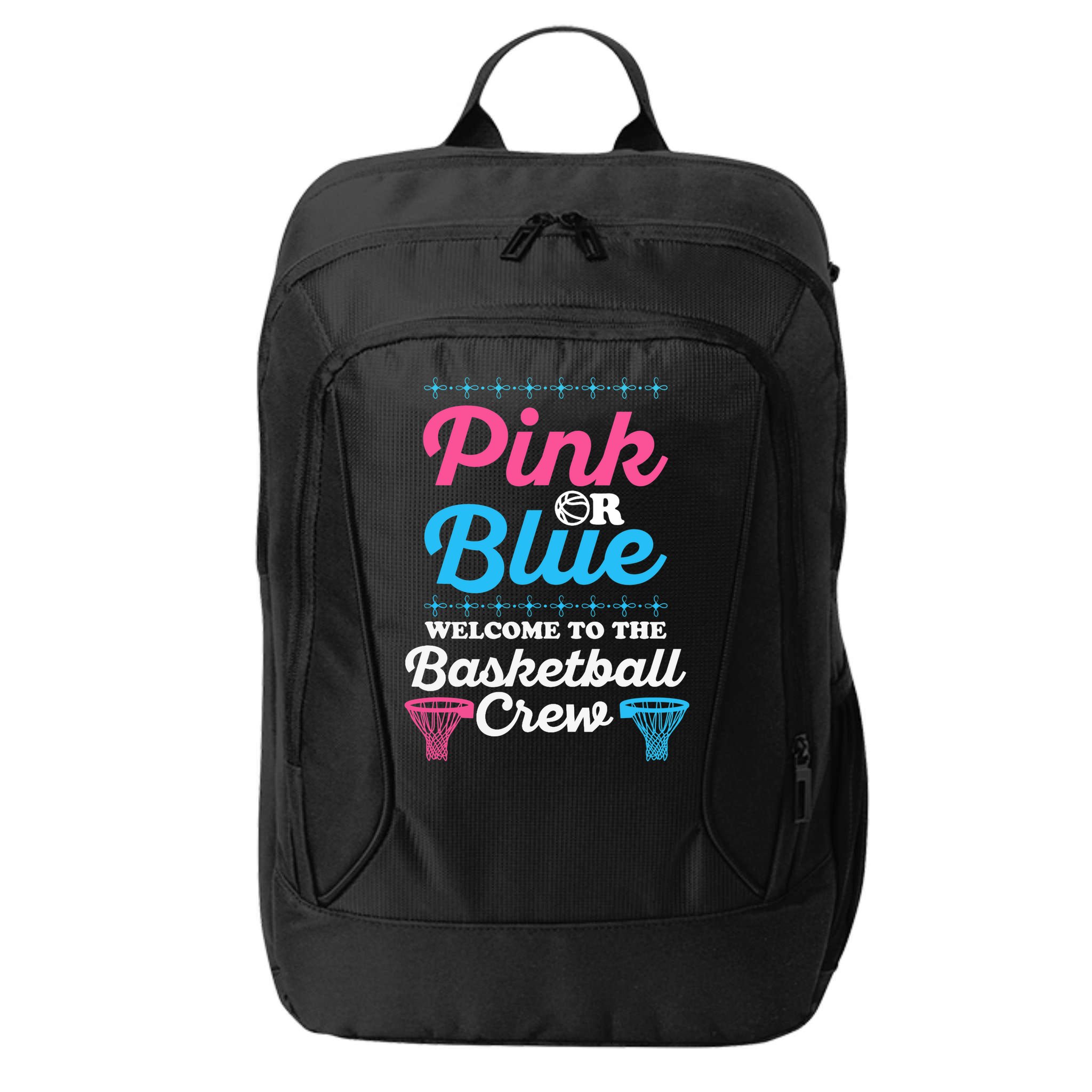 Gender Reveal Basketball Design for a Basketball Family City Backpack