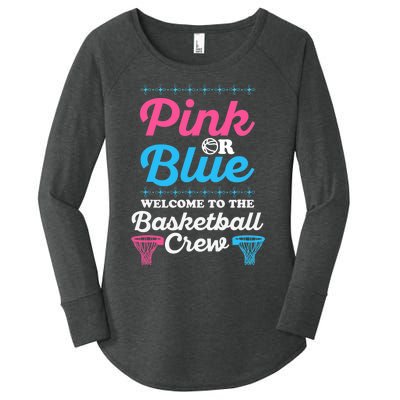 Gender Reveal Basketball Design for a Basketball Family Women's Perfect Tri Tunic Long Sleeve Shirt