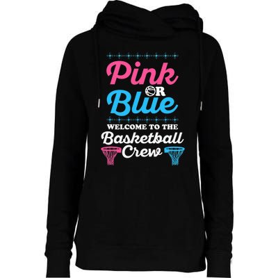 Gender Reveal Basketball Design for a Basketball Family Womens Funnel Neck Pullover Hood