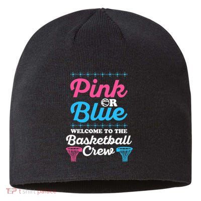 Gender Reveal Basketball Design for a Basketball Family Sustainable Beanie