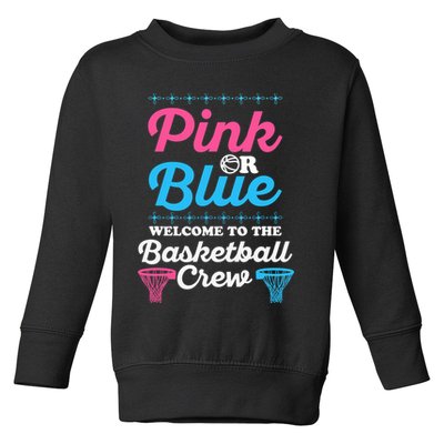 Gender Reveal Basketball Design for a Basketball Family Toddler Sweatshirt