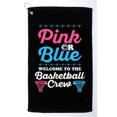 Gender Reveal Basketball Design for a Basketball Family Golf Towel