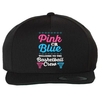 Gender Reveal Basketball Design for a Basketball Family Wool Snapback Cap