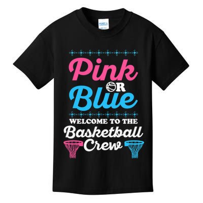 Gender Reveal Basketball Design for a Basketball Family Kids T-Shirt