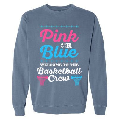 Gender Reveal Basketball Design for a Basketball Family Garment-Dyed Sweatshirt