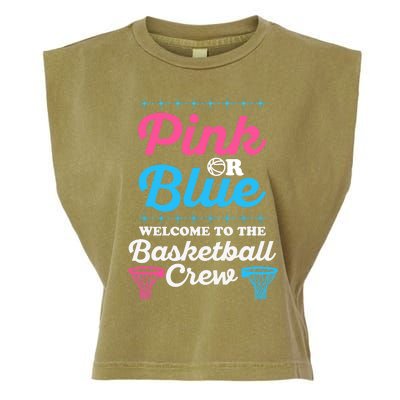 Gender Reveal Basketball Design for a Basketball Family Garment-Dyed Women's Muscle Tee