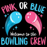 Gender Reveal Bowling Design for a Bowling Lover Cooling Performance Crew T-Shirt