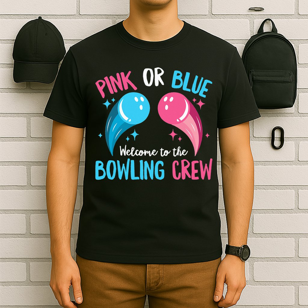 Gender Reveal Bowling Design for a Bowling Lover T-Shirt