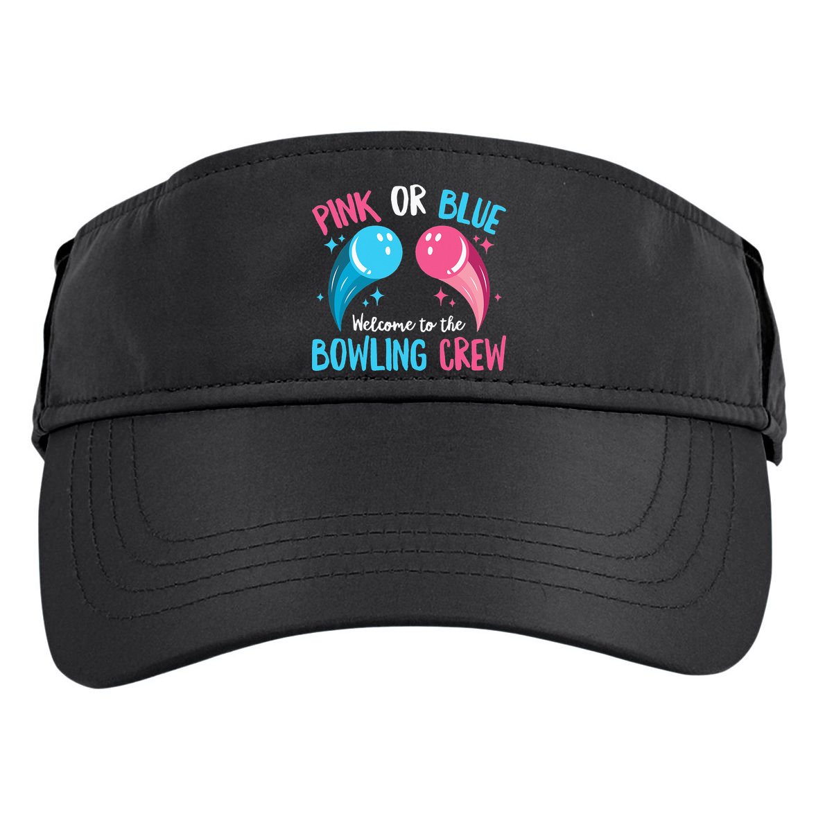 Gender Reveal Bowling Design for a Bowling Lover Adult Drive Performance Visor