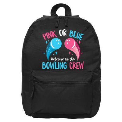 Gender Reveal Bowling Design for a Bowling Lover 16 in Basic Backpack