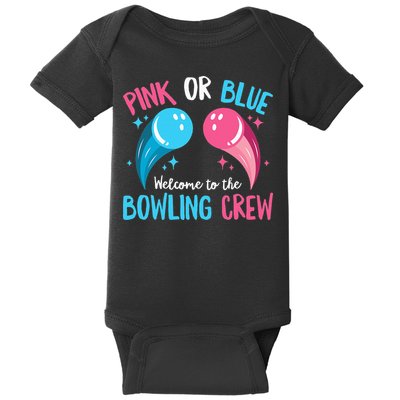 Gender Reveal Bowling Design for a Bowling Lover Baby Bodysuit