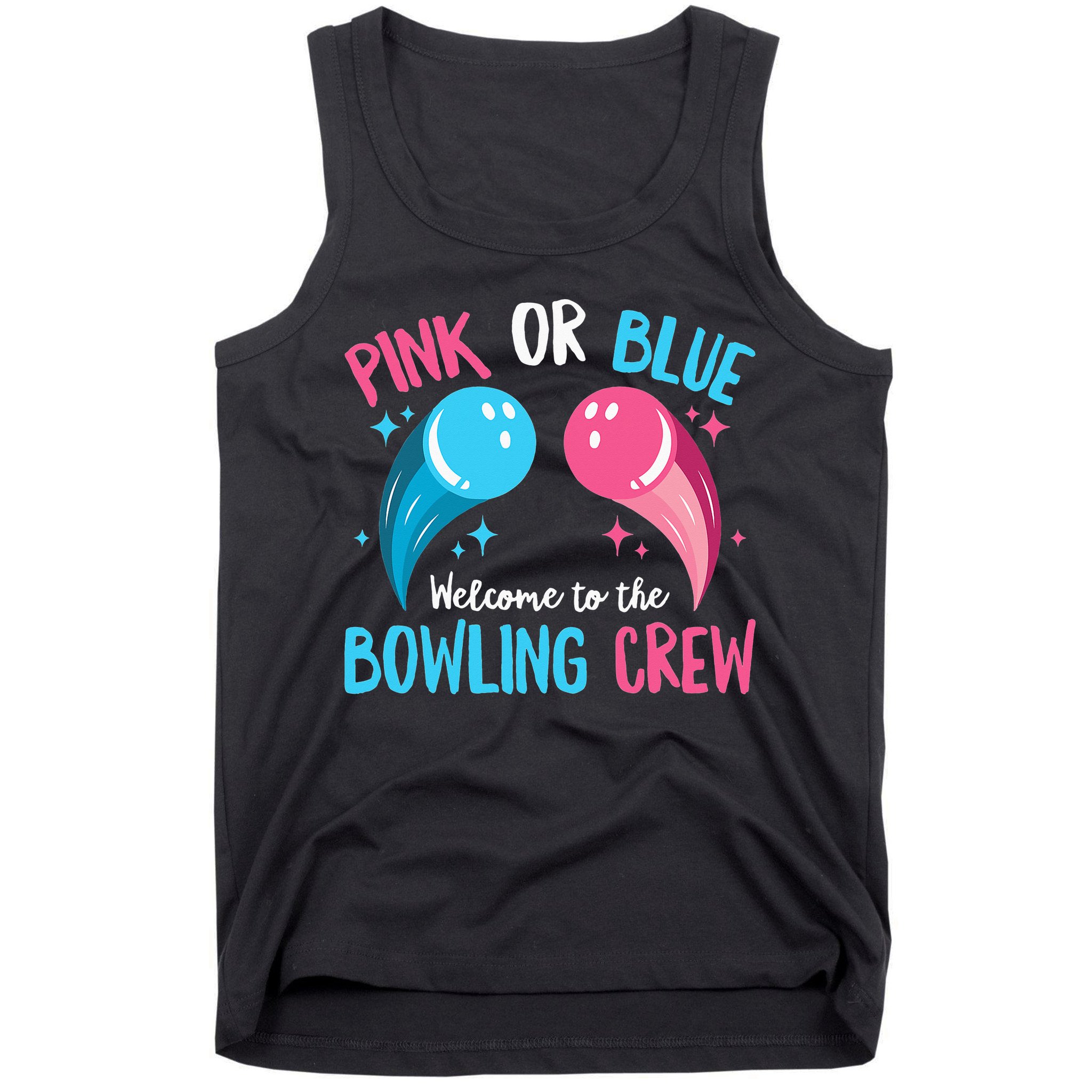 Gender Reveal Bowling Design for a Bowling Lover Tank Top