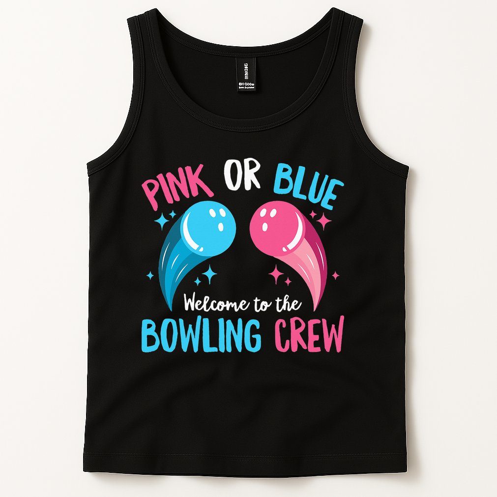 Gender Reveal Bowling Design for a Bowling Lover Tank Top
