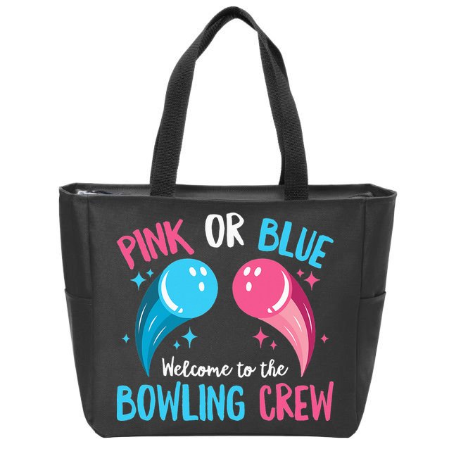 Gender Reveal Bowling Design for a Bowling Lover Zip Tote Bag