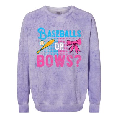 Gender Reveal Baseball Quote for a Baseball Family Colorblast Crewneck Sweatshirt