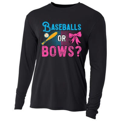 Gender Reveal Baseball Quote for a Baseball Family Cooling Performance Long Sleeve Crew