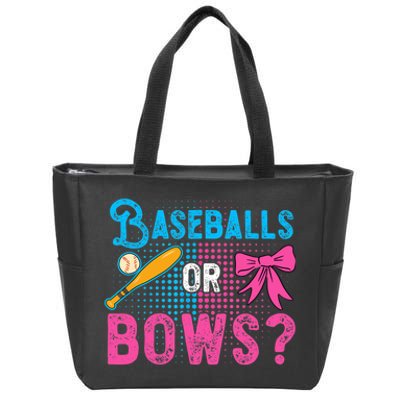 Gender Reveal Baseball Quote for a Baseball Family Zip Tote Bag