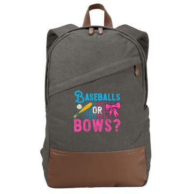 Gender Reveal Baseball Quote for a Baseball Family Cotton Canvas Backpack