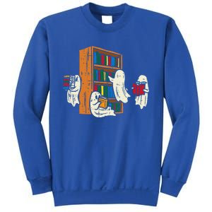 Ghosts Reading Books Teacher Halloween Librarian Boooks Sweatshirt