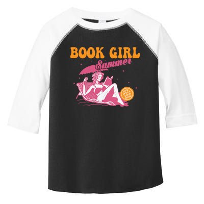 Girl Reading Book Summer Funny Beach Vacation For Book Lover Toddler Fine Jersey T-Shirt