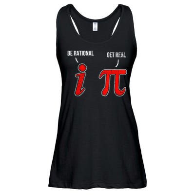 Get Real Be Rational Pi Day Math Teachers Students Ladies Essential Flowy Tank