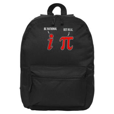 Get Real Be Rational Pi Day Math Teachers Students 16 in Basic Backpack