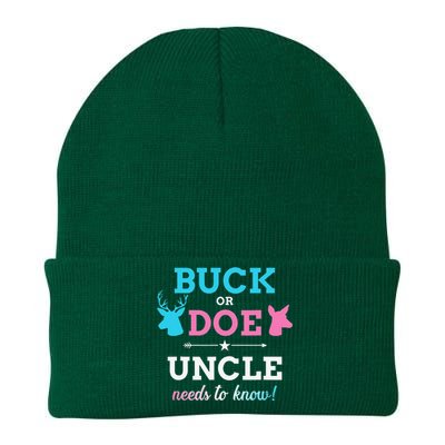 Gender reveal buck or doe uncle matching baby party Knit Cap Winter Beanie