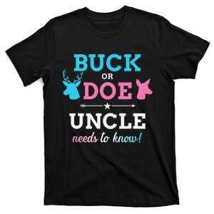 Gender reveal buck or doe uncle matching baby party T-Shirt