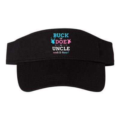 Gender reveal buck or doe uncle matching baby party Valucap Bio-Washed Visor