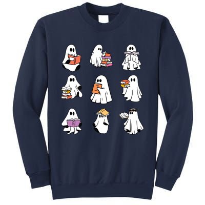 Ghost Reading Book Teacher Halloween Librarian Bookish Sweatshirt