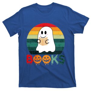 Ghost Reading Books Halloween Design Cute Gift T-Shirt