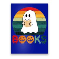 Ghost Reading Books Halloween Design Cute Gift Poster