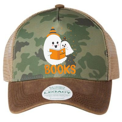 Ghost Reading Books Halloween Legacy Tie Dye Trucker Hat