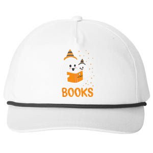 Ghost Reading Books Halloween Snapback Five-Panel Rope Hat