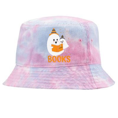 Ghost Reading Books Halloween Tie-Dyed Bucket Hat