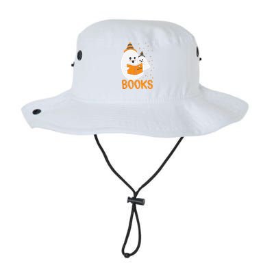 Ghost Reading Books Halloween Legacy Cool Fit Booney Bucket Hat